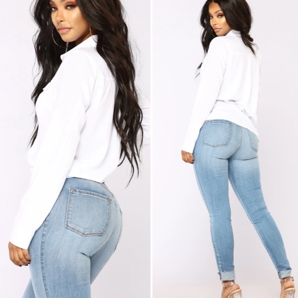 NWT Sexy White Button Up Long sleeve women’s dress shirt - Picture 5 of 7